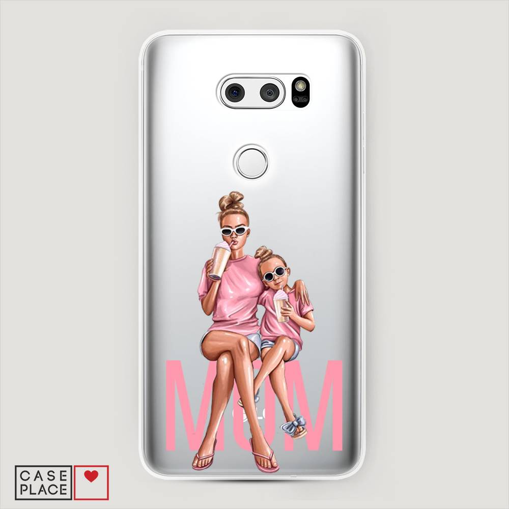 

Чехол Awog на LG V35 ThinQ "Lovely mom", Синий;бежевый;розовый, 83650-7