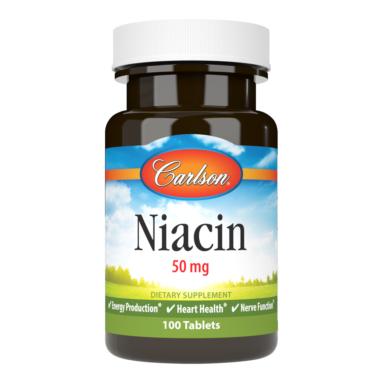 

Carlson Niacin 50mg 100 Tablets, Niacin 50mg 100 Tablets