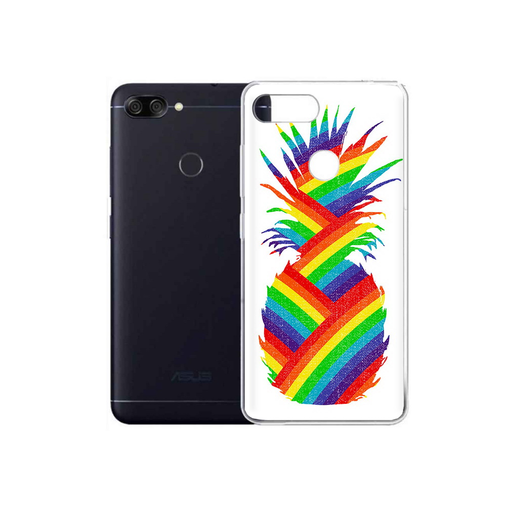 

Чехол MyPads Tocco для Asus ZenFone Max Plus M1 (ZB570TL) радужный ананас, Прозрачный, Tocco