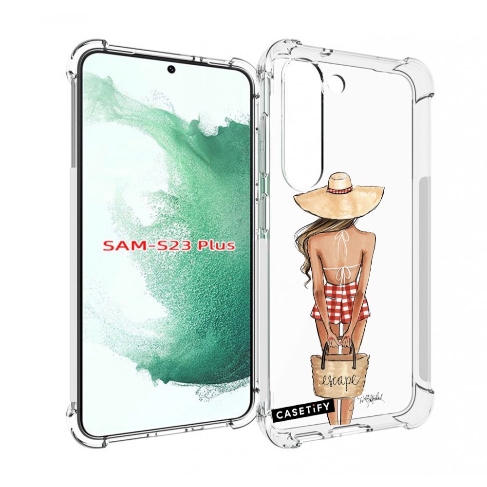 

Чехол MyPads CASETiFY женский для Samsung Galaxy S23 Plus +, Прозрачный, Tocco