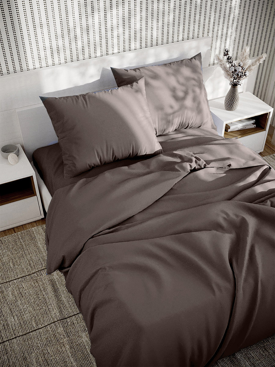 

Пододеяльник Simple House Горький шоколад 2-спальный 175х215 см