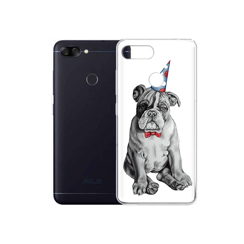 Чехол MyPads Tocco для Asus ZenFone Max Plus M1 (ZB570TL) праздничный щенок