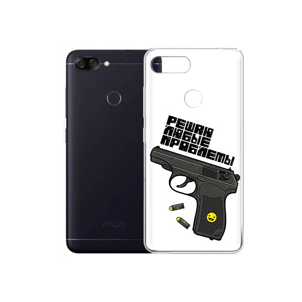 Чехол MyPads Tocco для Asus ZenFone Max Plus M1 (ZB570TL) пистолет против проблем