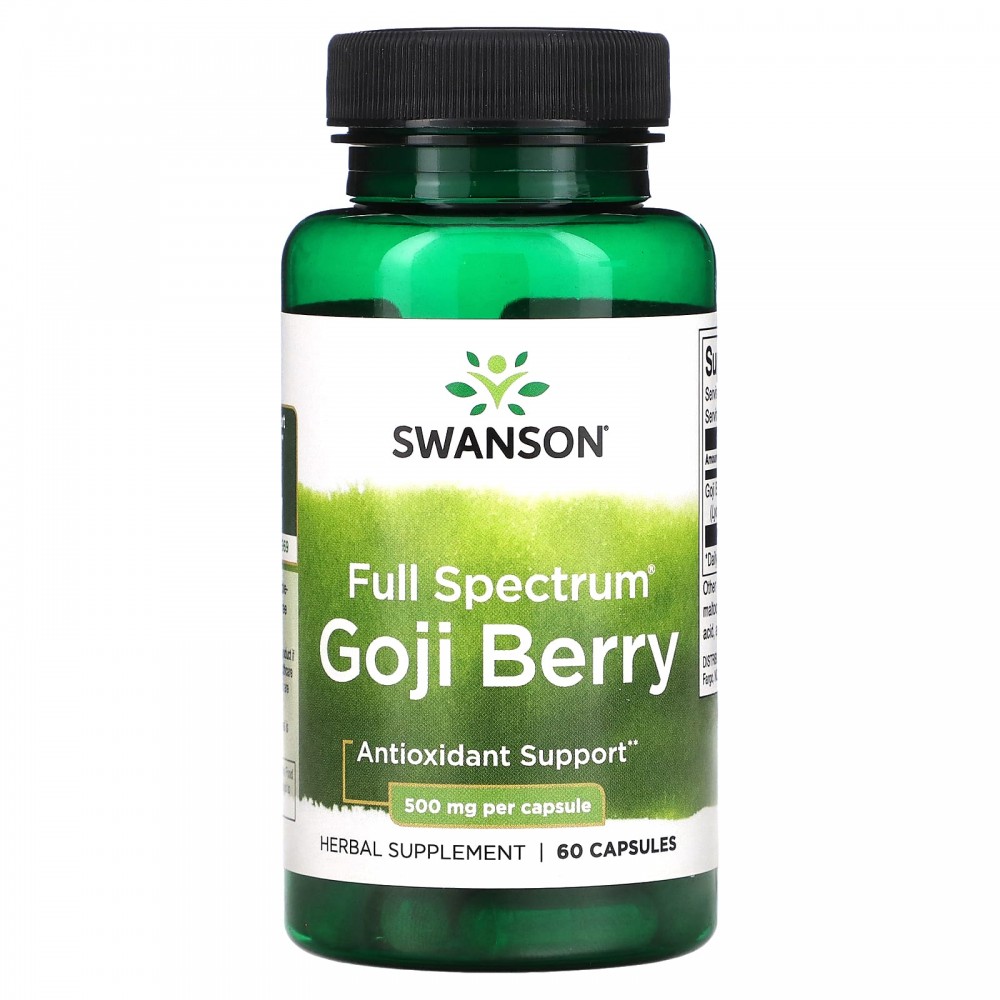 Купить Swanson Full Spectrum Goji Berry 500 mg 60 Caps