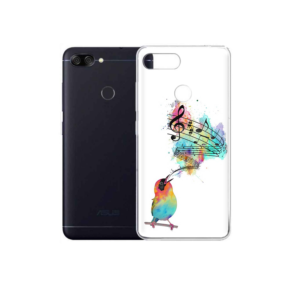 

Чехол MyPads Tocco для Asus ZenFone Max Plus M1 (ZB570TL) певчая птичка, Прозрачный, Tocco