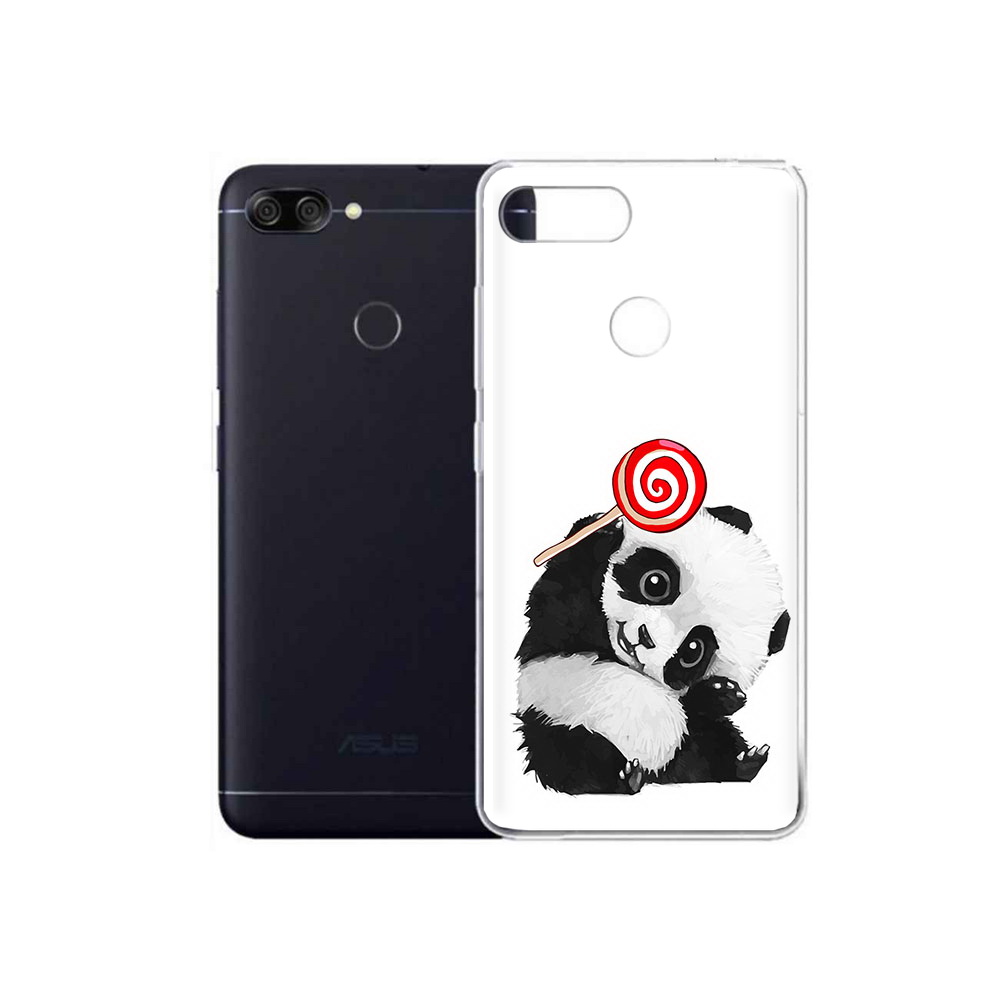 

Чехол MyPads Tocco для Asus ZenFone Max Plus M1 (ZB570TL) панда с леденцом, Прозрачный, Tocco