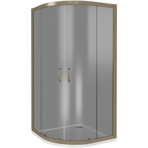 фото Душевой уголок good door jazze r-80-b-br 80x80 профиль бронза стекло тонированное