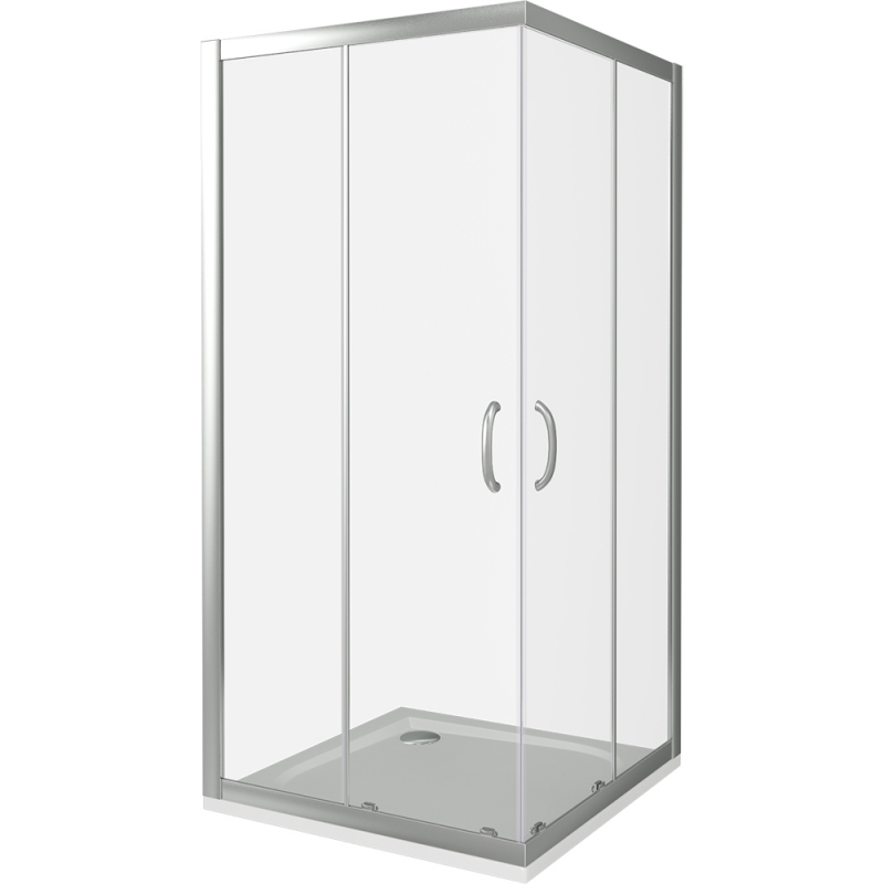 фото Душевой уголок good door infinity cr-80-c-ch 80х80 профиль хром стекло прозрачное