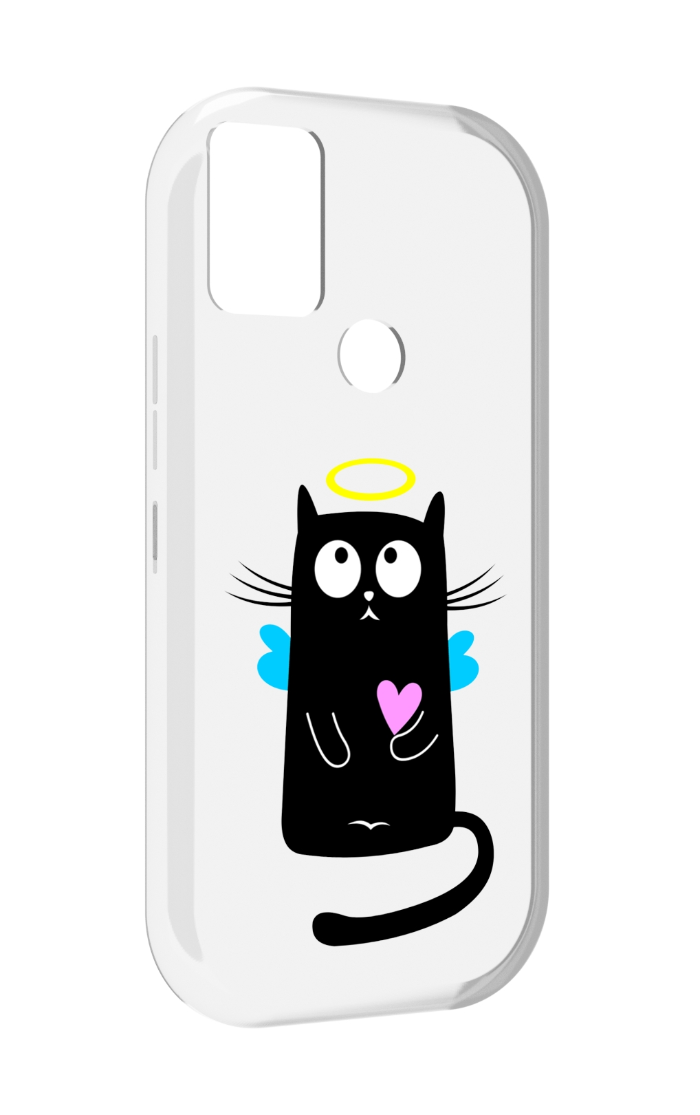 

Чехол MyPads Кот ангелок для UMIDIGI A9, Прозрачный, Tocco