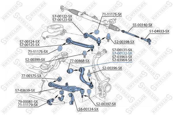 

Рычаг подвески Stellox 57-00132-SX