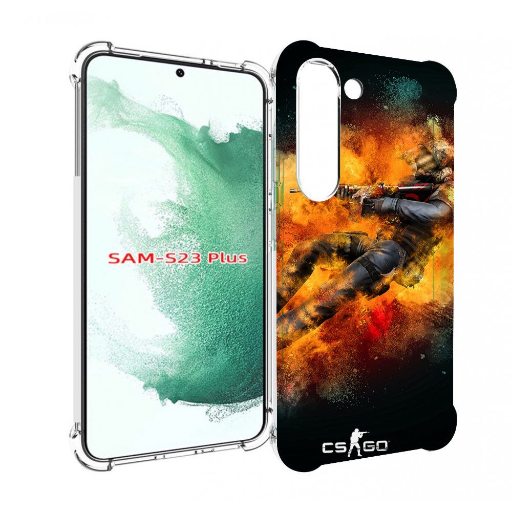Чехол MyPads CS-go Контр-террорист для Samsung Galaxy S23 Plus +