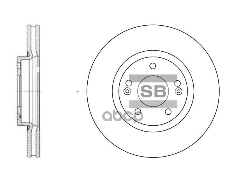 

Диск Торм.Hyundai Santa Fe 2.2crdi/2.7 06-> Sangsin brake арт. SD1055