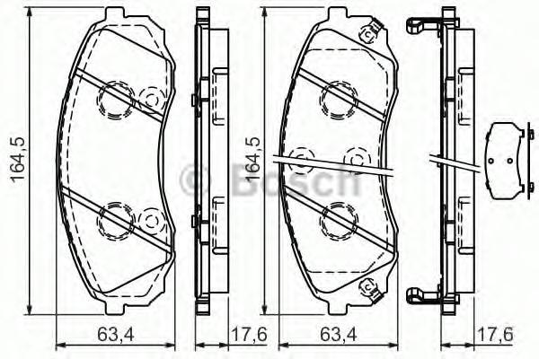 

Тормозные колодки Bosch передние для Kia Carnival 2.7i V6/2.9CRDi 2006- 986494377