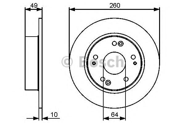 

Тормозной диск BOSCH 0986479450