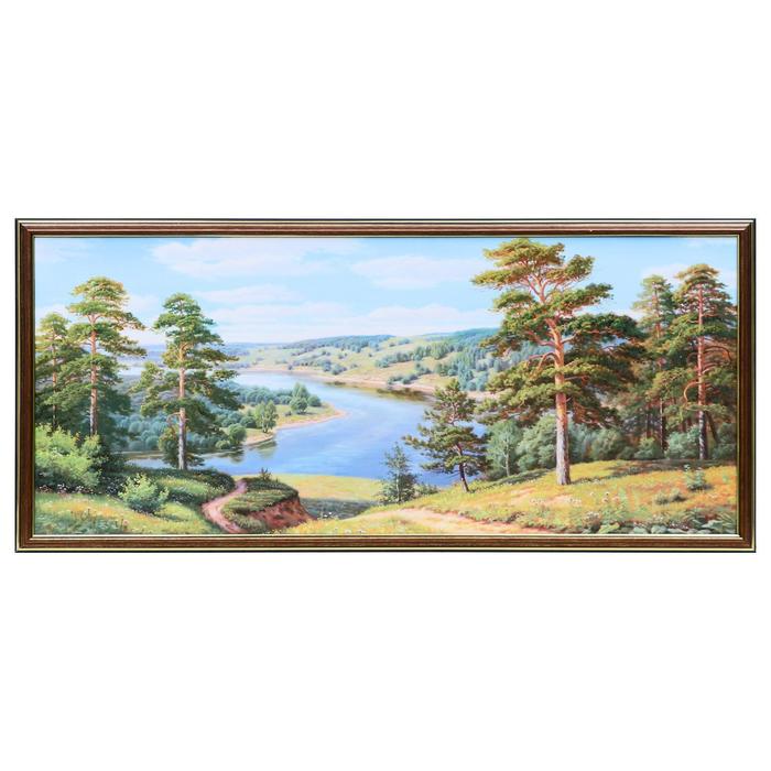 

Картина Озеро между холмами 33х70(36х73) см