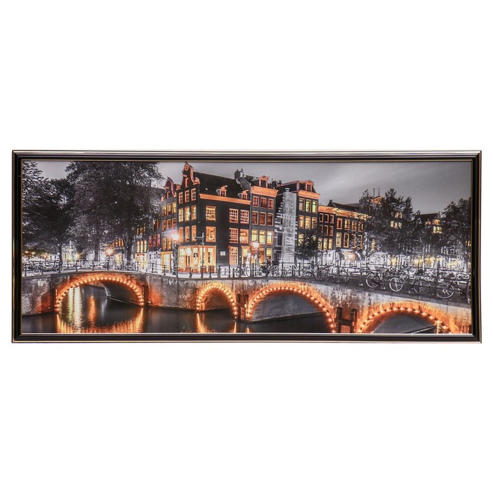 

Картина Ночной мост 35х90(39х93) см