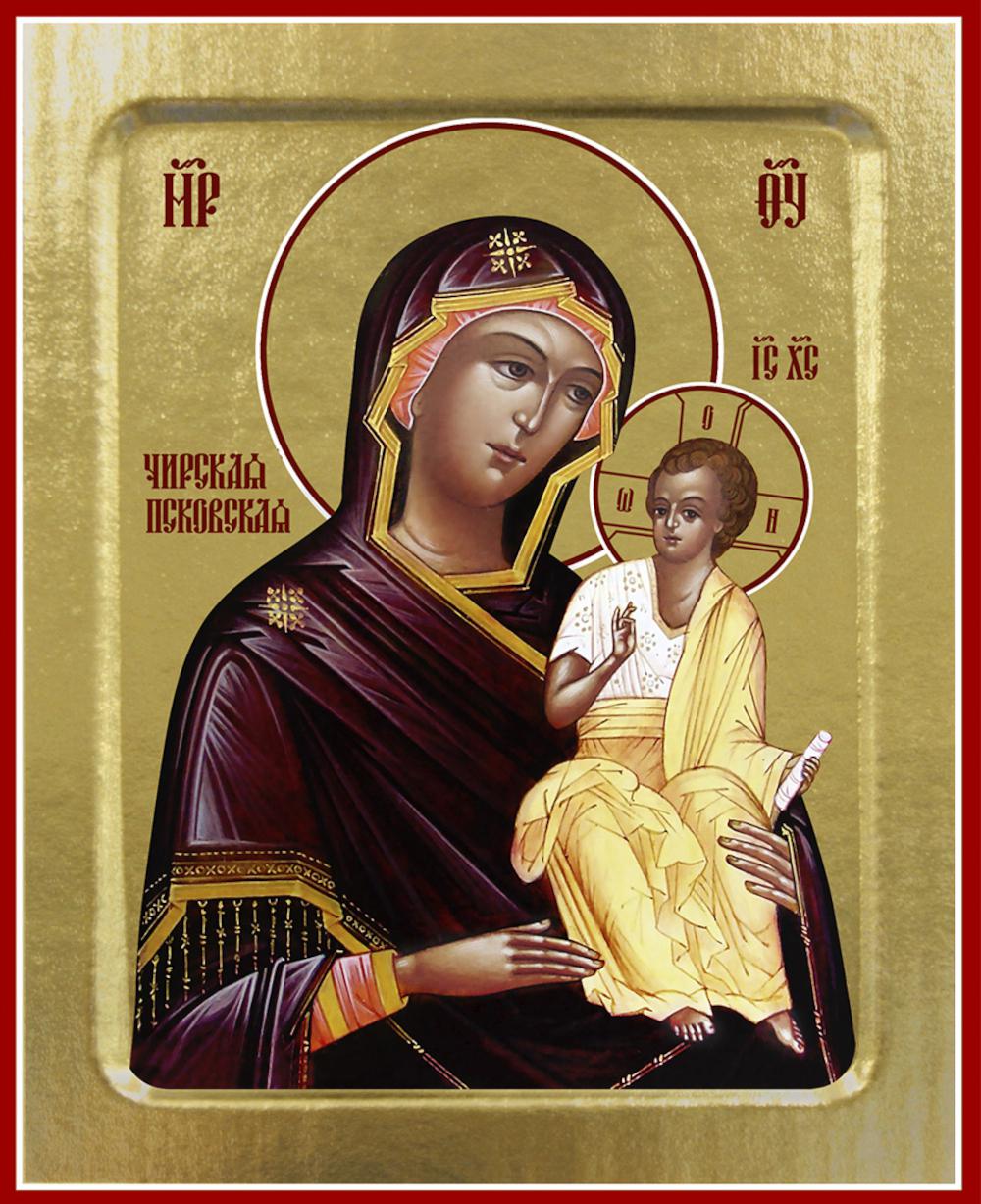 Икона Синопсисъ Пресвятой Богородицы, Чирская Псковская на дереве 125 х 160