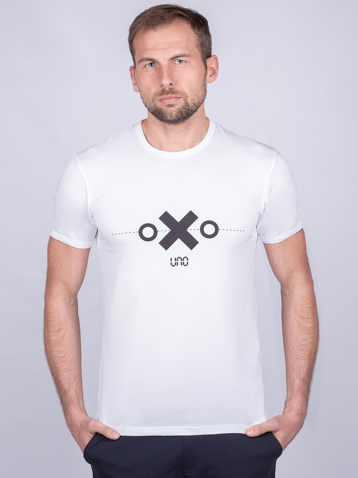 Футболка мужская Oxouno  OXO 0058-159 KULIR SLIM U- белая XL