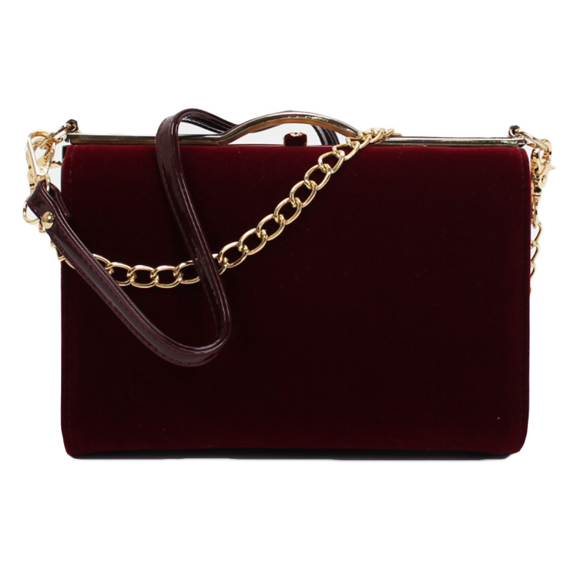 

Клатч Женский Flioraj Театральный Бордовый 38653 velour maroon, 38653 velour maroon