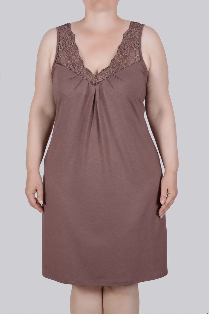 

Ночная сорочка женская Литвин 0468 коричневая XL, 0468