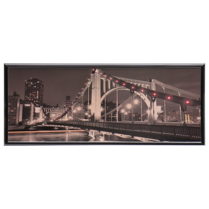 

Картина Мост в огнях 35х90(39х93) см