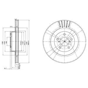 

Тормозной диск DELPHI комплект 1 шт. BG3413