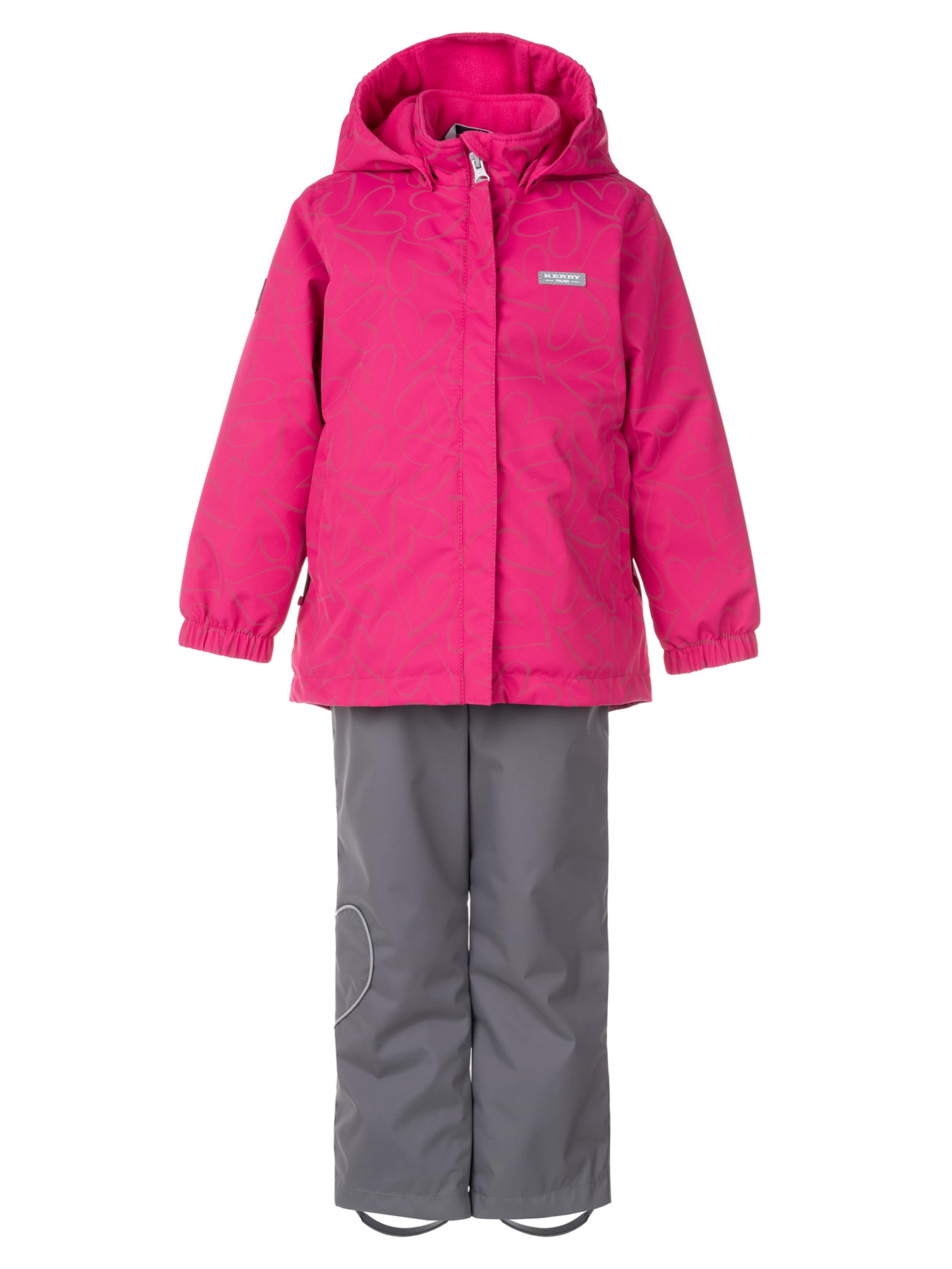 Комплект верхней одежды KERRY LISETTE K24031, 2032 розовый со светоотражающим рисунком 128