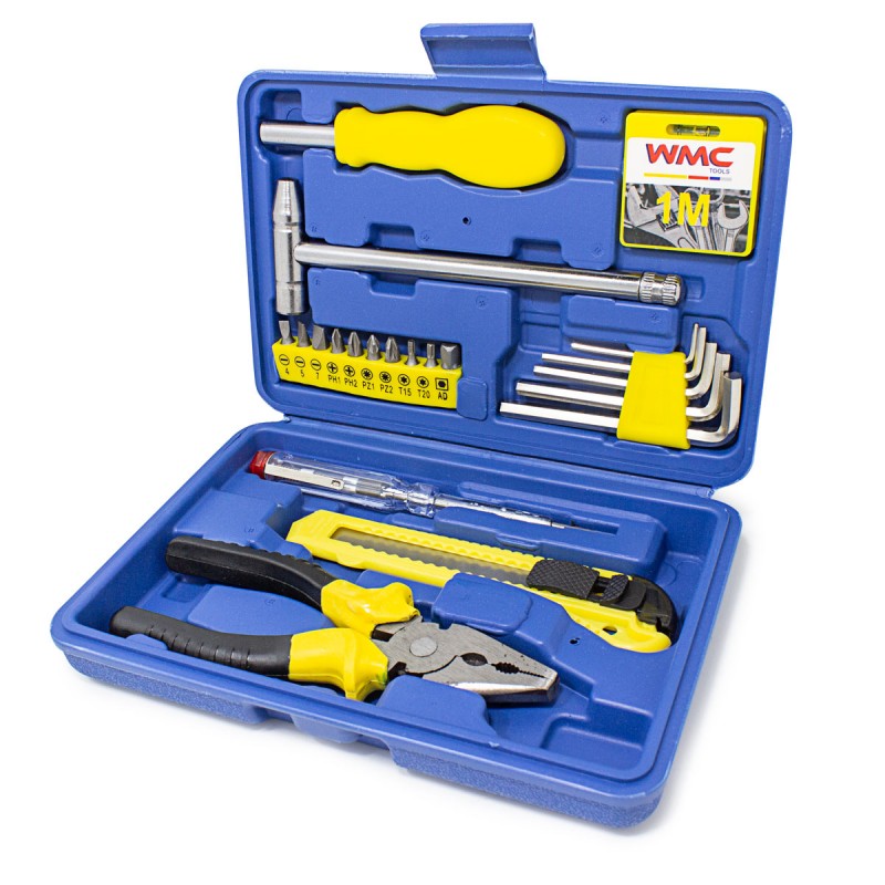 Набор инструментов 21 предмет WMC TOOLS универсальный набор инструмента для дома и авто в чемодане deko tz51 51 предмет 065 0730