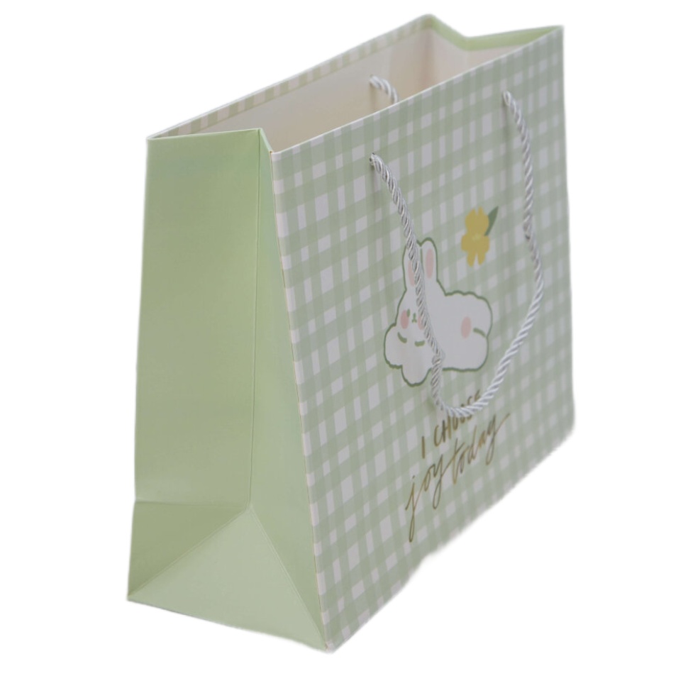 

Пакет подарочный S 3303S-04 Hare lies cell зеленый 24.5х20х9.5, Hare lies cell