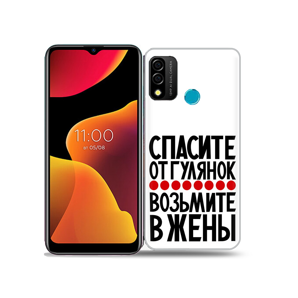 

Чехол MyPads Tocco для BQ 6645L Element Спасите от гулянок возьмите в жены, Прозрачный, Tocco