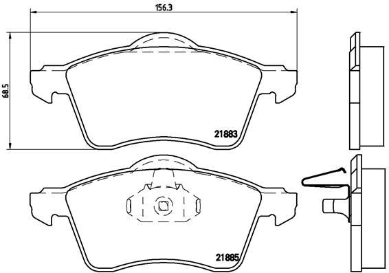 

Тормозные колодки brembo передние P85047