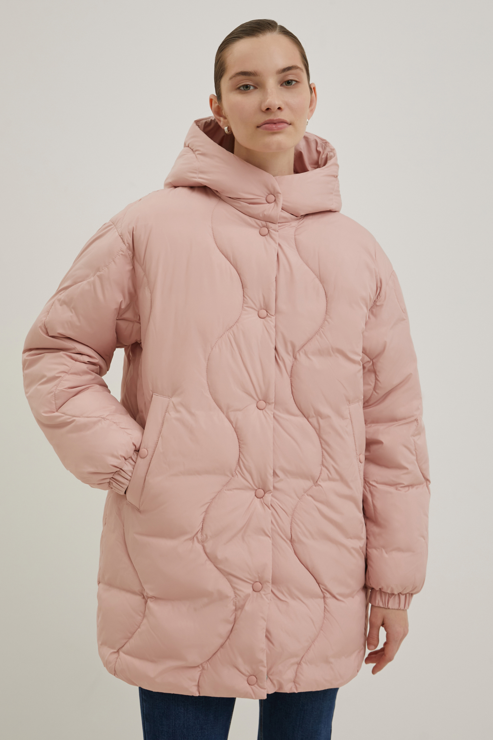 Пальто женское Finn Flare FBE11000 розовое L
