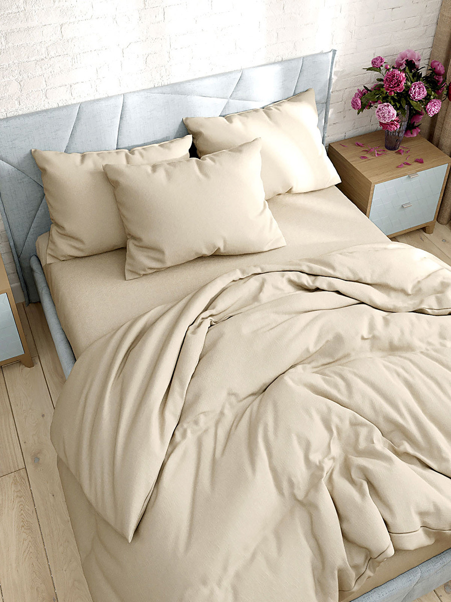 

Пододеяльник Simple House Слоновая кость 1,5-сп 145х215 см, Бежевый