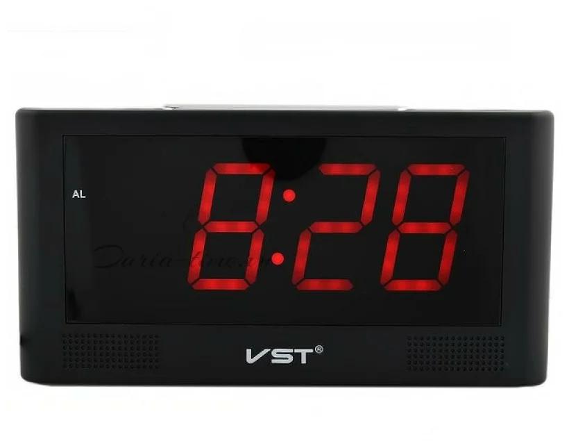 фото Настольные электронные часы-будильник vst-732 1 (lcd дисплей, цвет красный) прочее