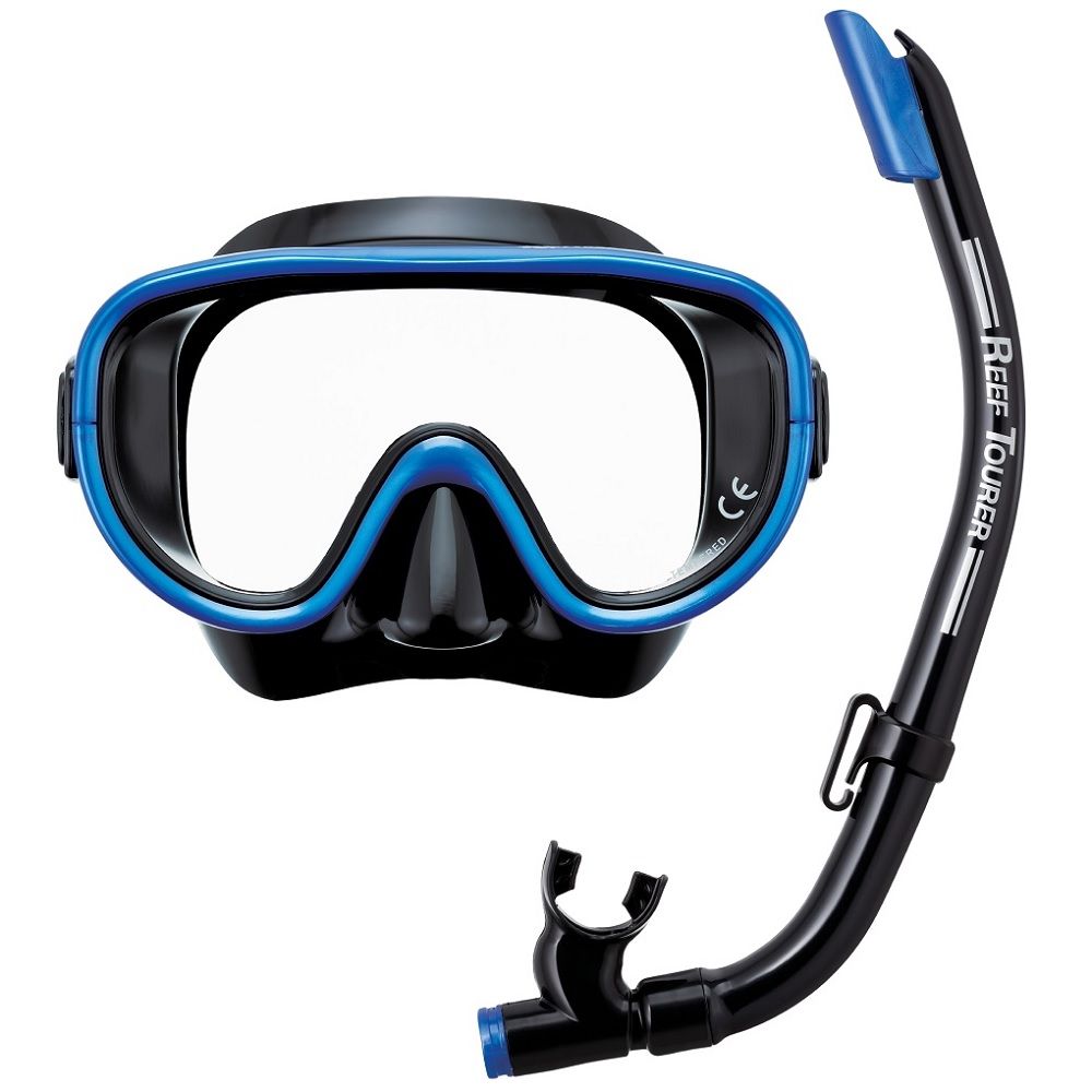 Маска и трубка ReefTourer RCR0108 набор для подводного плавания синий