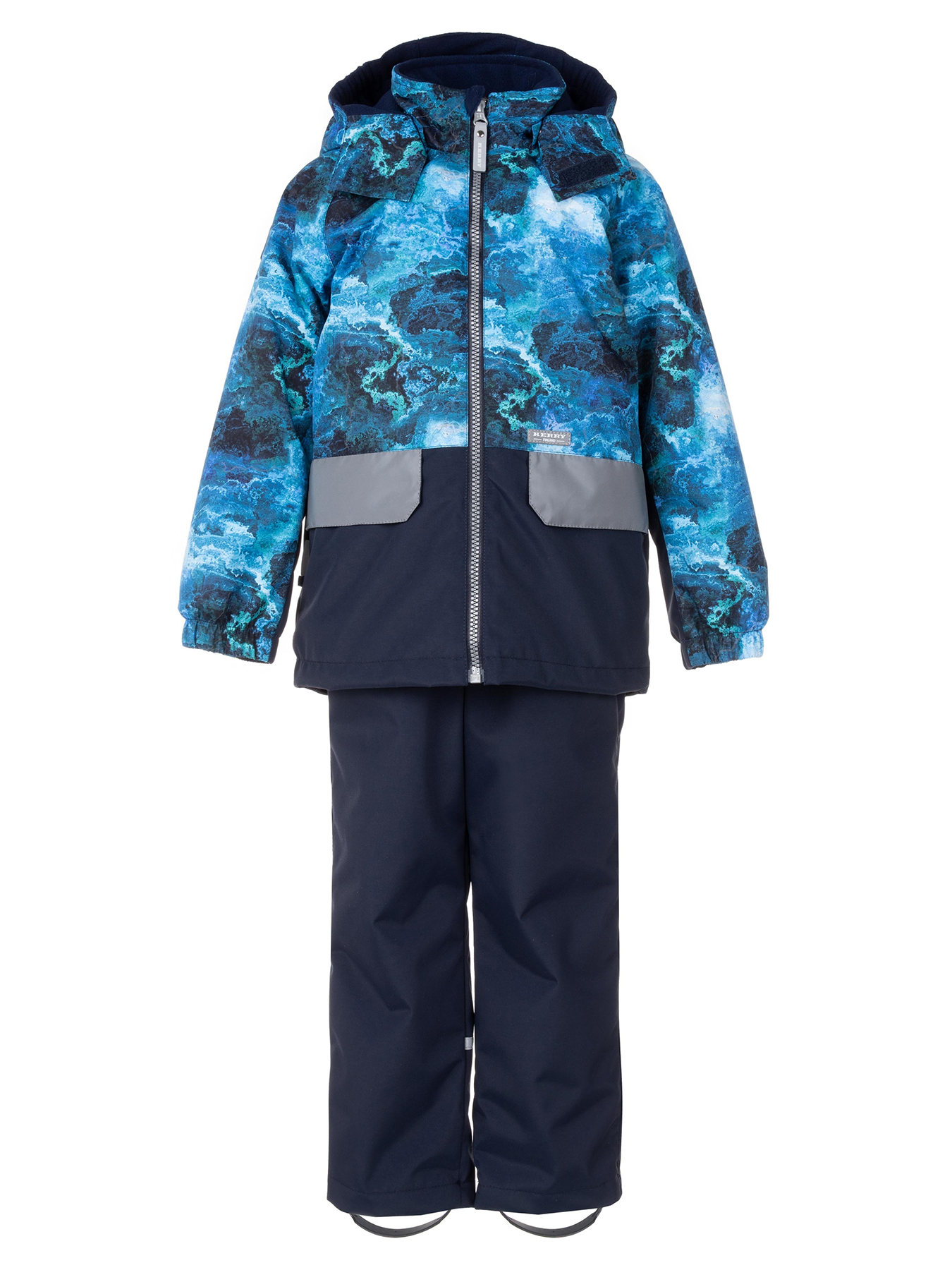 Комплект верхней одежды KERRY TOMI K24030, 6310-синий с рисунком,темно-синий, 134