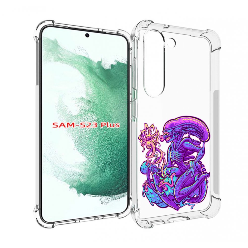 

Чехол MyPads чужой фиолетовый цвет для Samsung Galaxy S23 Plus +, Прозрачный, Tocco