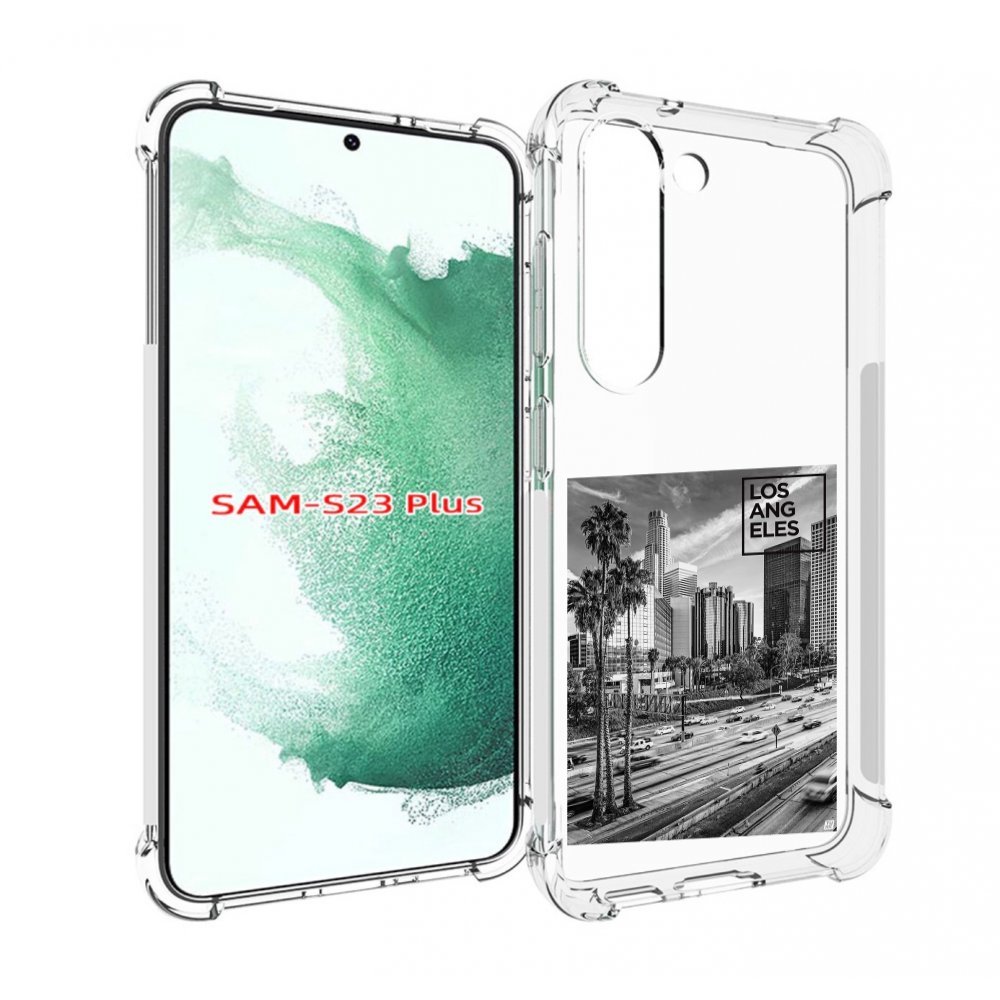 

Чехол MyPads черно белый лос анджелес для Samsung Galaxy S23 Plus +, Прозрачный, Tocco