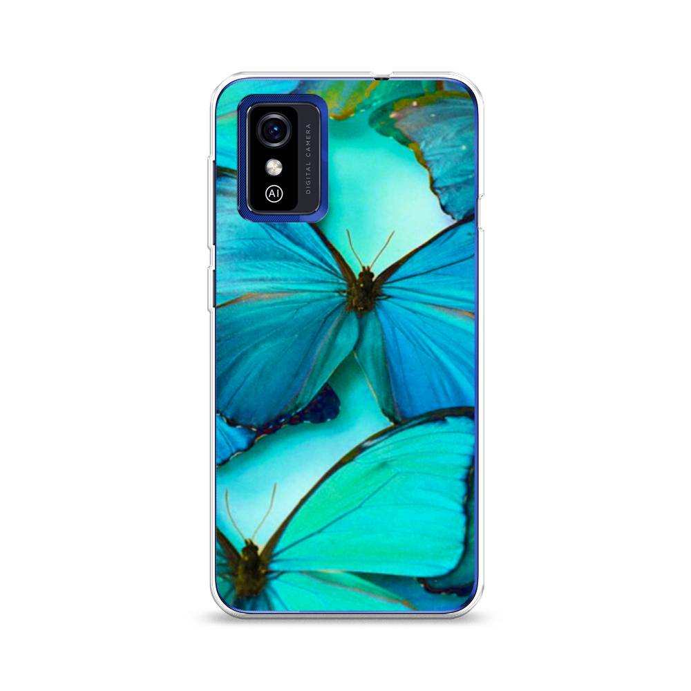 фото Силиконовый чехол "неоновые бабочки" на zte blade l9 awog