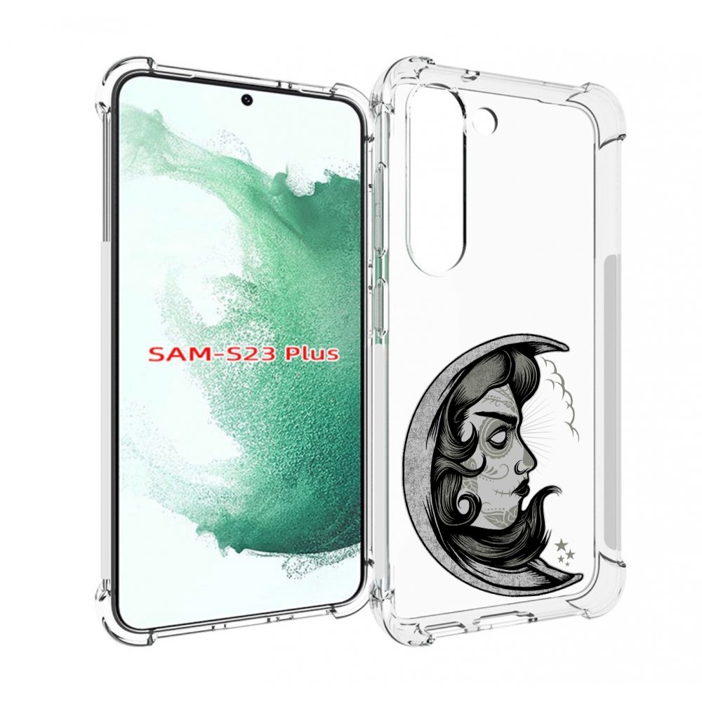 

Чехол MyPads черно белая луна с лицом для Samsung Galaxy S23 Plus +, Прозрачный, Tocco