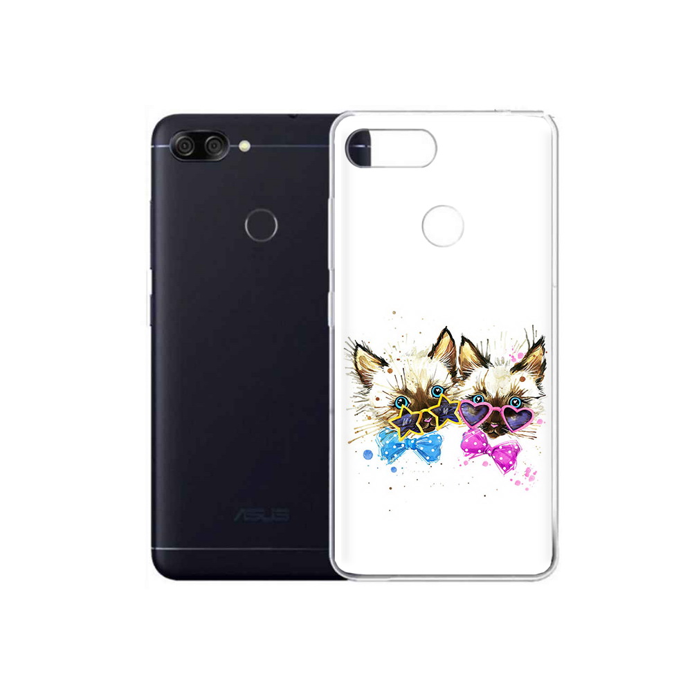 

Чехол MyPads Tocco для Asus ZenFone Max Plus M1 (ZB570TL) милые котята, Прозрачный, Tocco