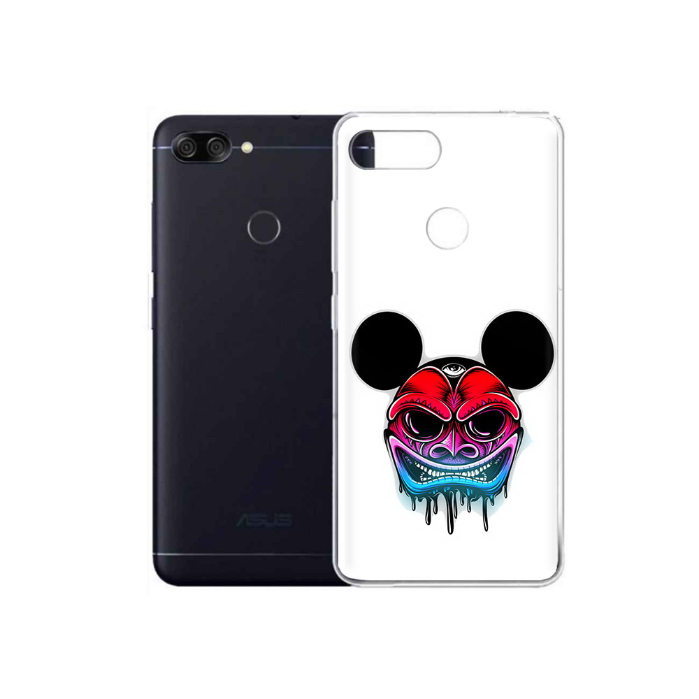 

Чехол MyPads Tocco для Asus ZenFone Max Plus M1 (ZB570TL) микки в маске, Прозрачный, Tocco