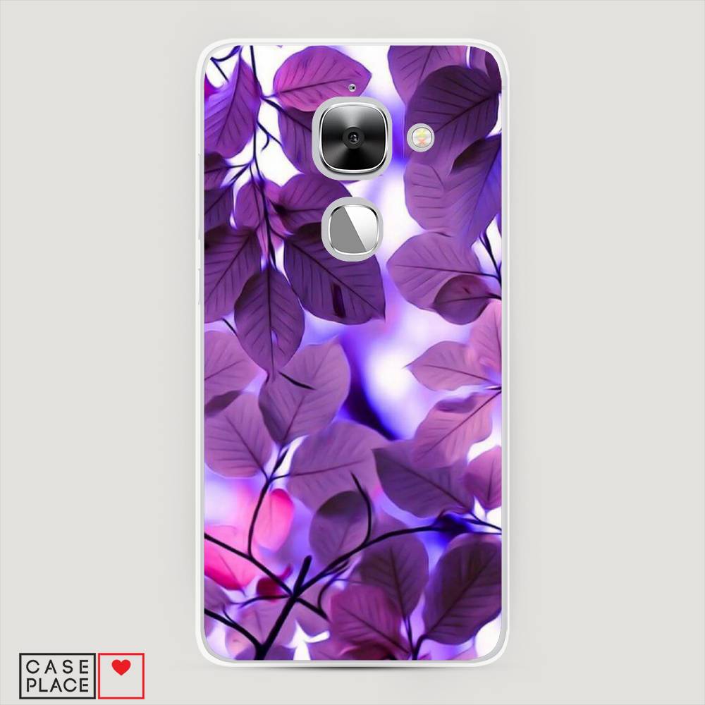 

Чехол на LeEco Le 2 "Сиреневые листики", Фиолетовый;голубой, 140150-2