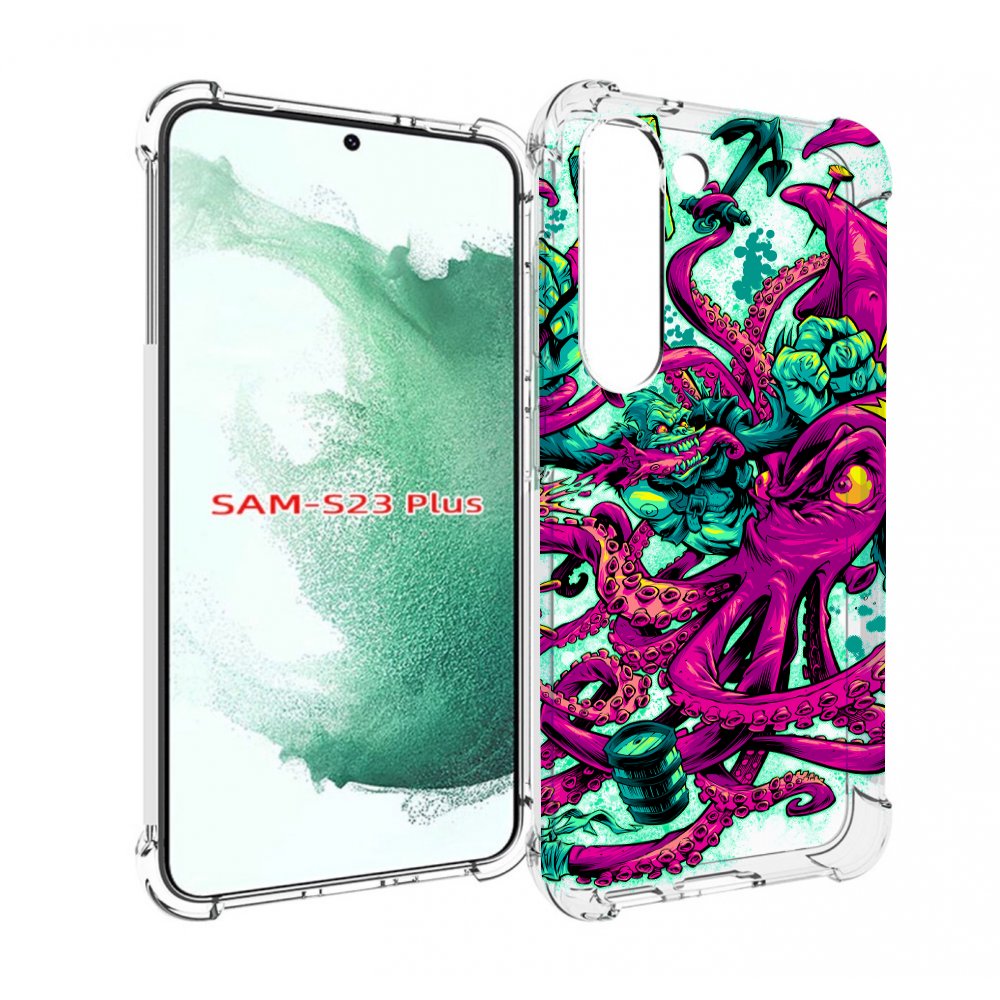 

Чехол MyPads фиолетовый кракен для Samsung Galaxy S23 Plus +, Прозрачный, Tocco