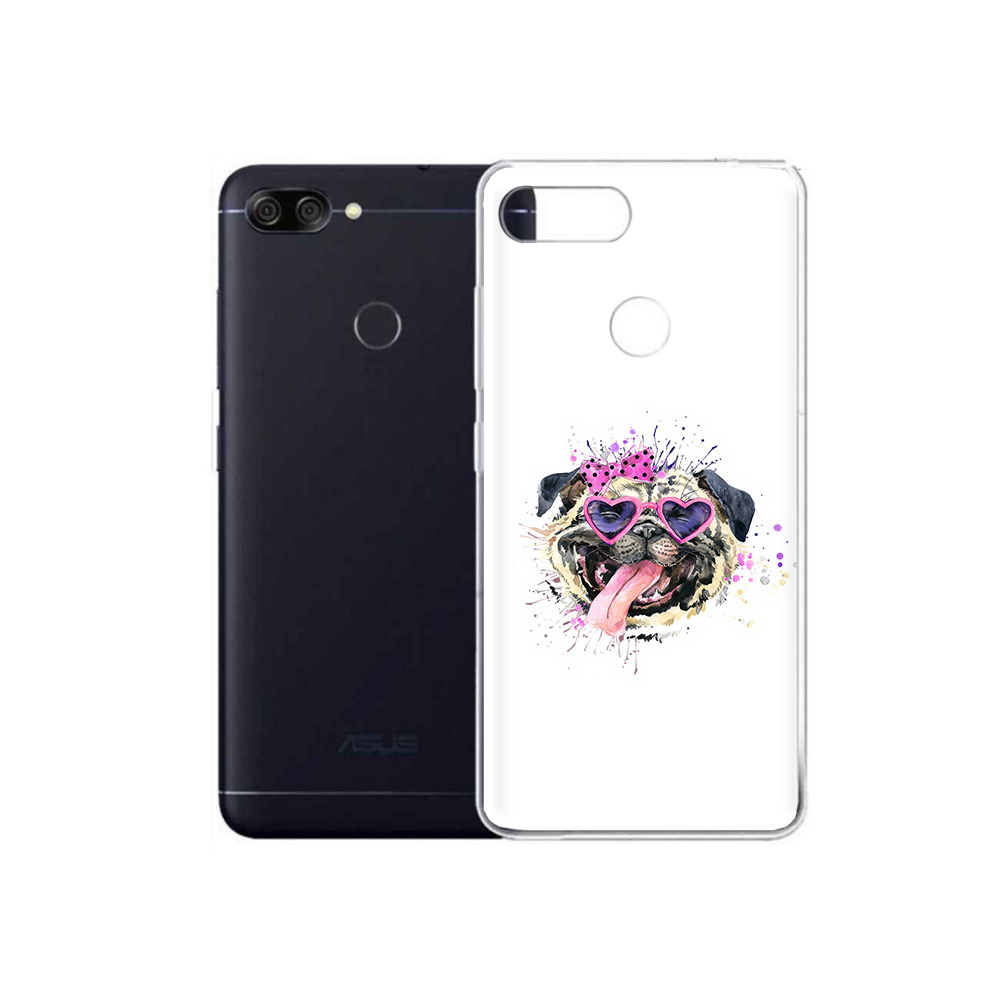 

Чехол MyPads Tocco для Asus ZenFone Max Plus M1 (ZB570TL) Веселая собака, Прозрачный, Tocco