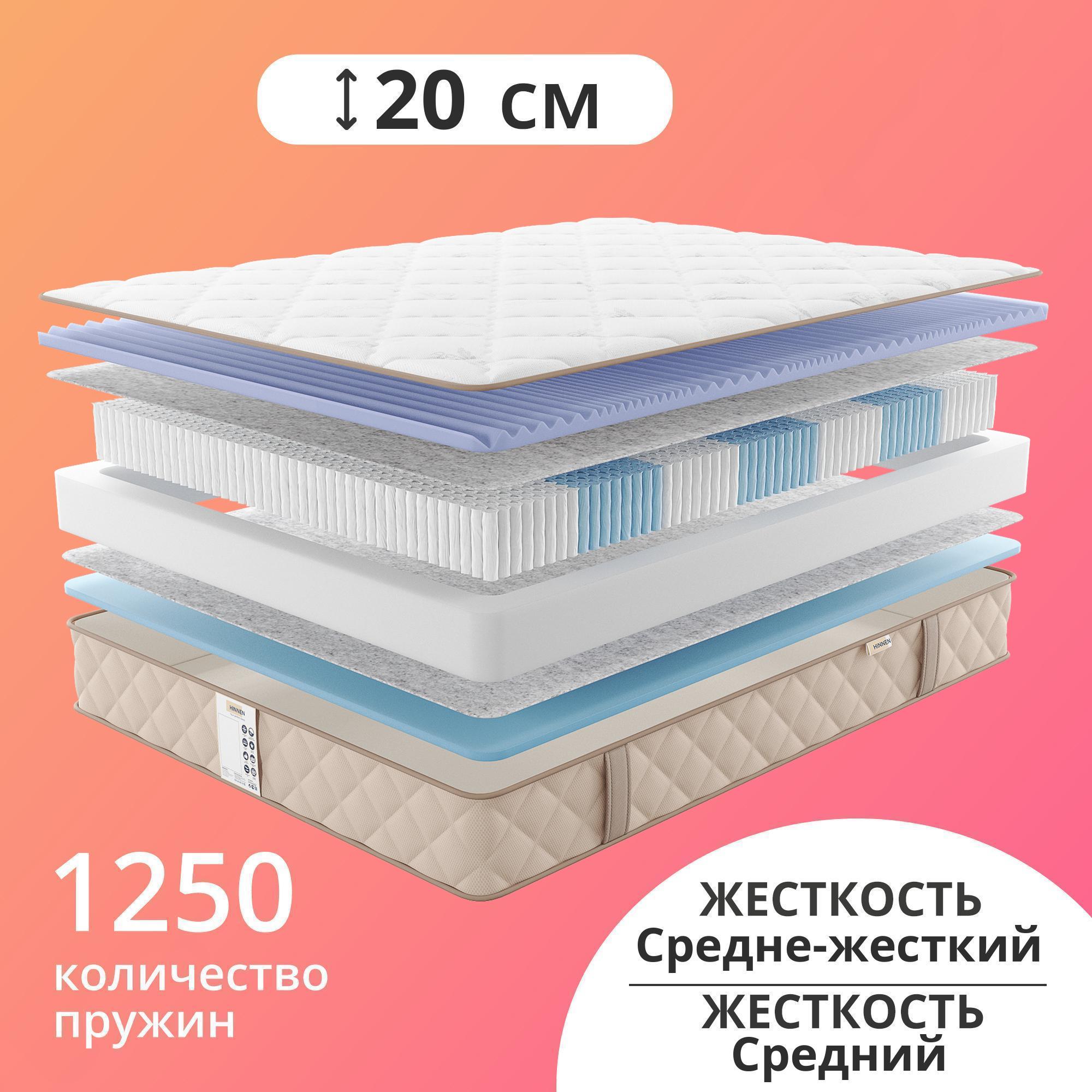 

Матрас с независимыми пружинами Hinnen Tyrus 110x190, Бежевый, Tyrus