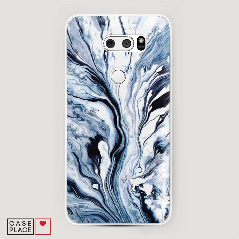 

Чехол Awog на LG V35 ThinQ "Голубой минерал мрамор", 83650-3