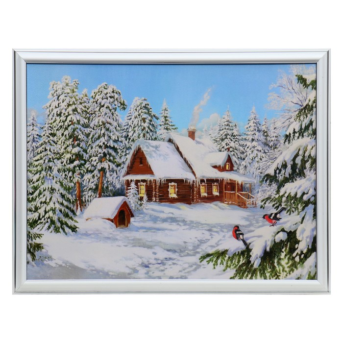 

Картина Избушка в лесу 30х40 (33х43) см