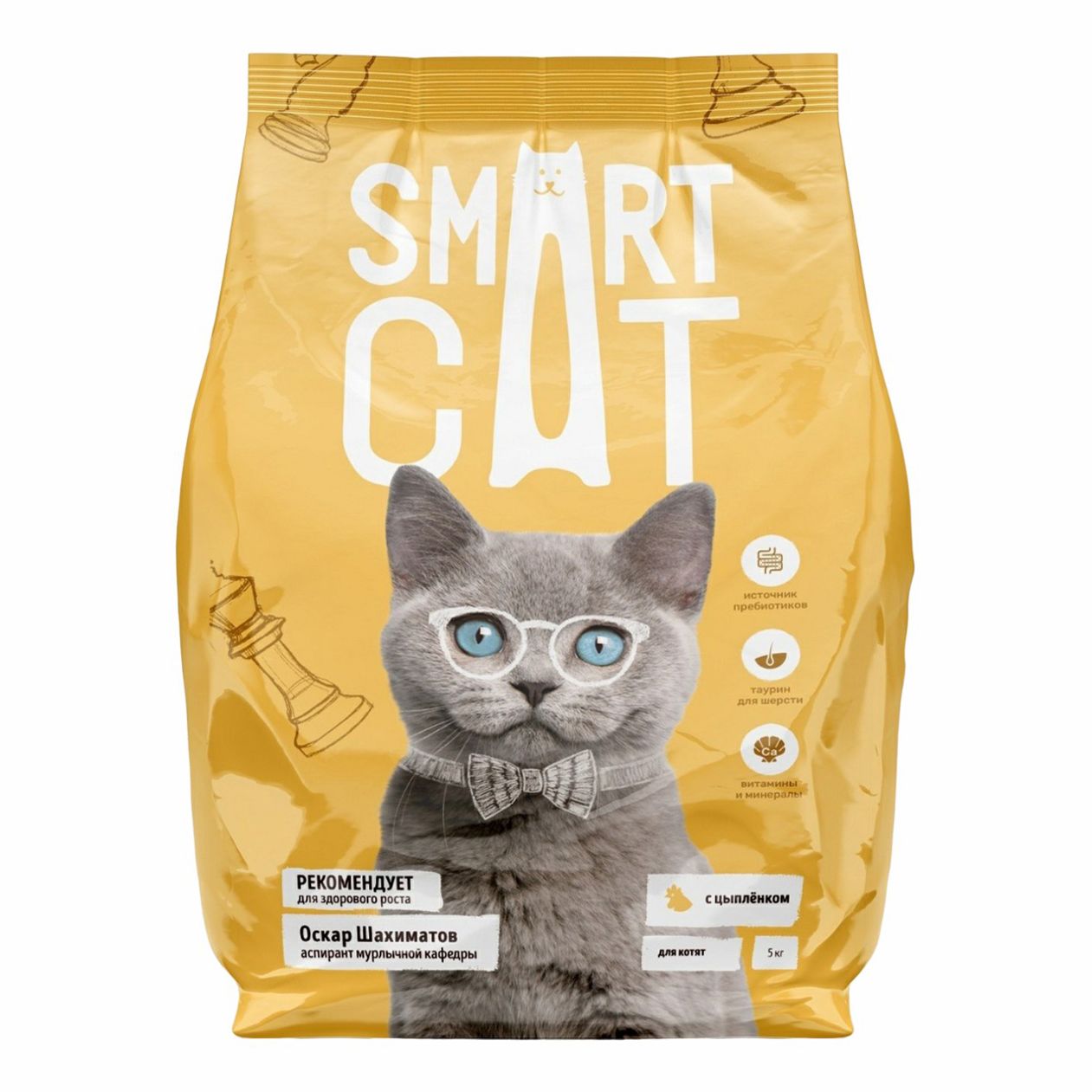 Сухой корм Smart Cat цыпленок для котят 400 г