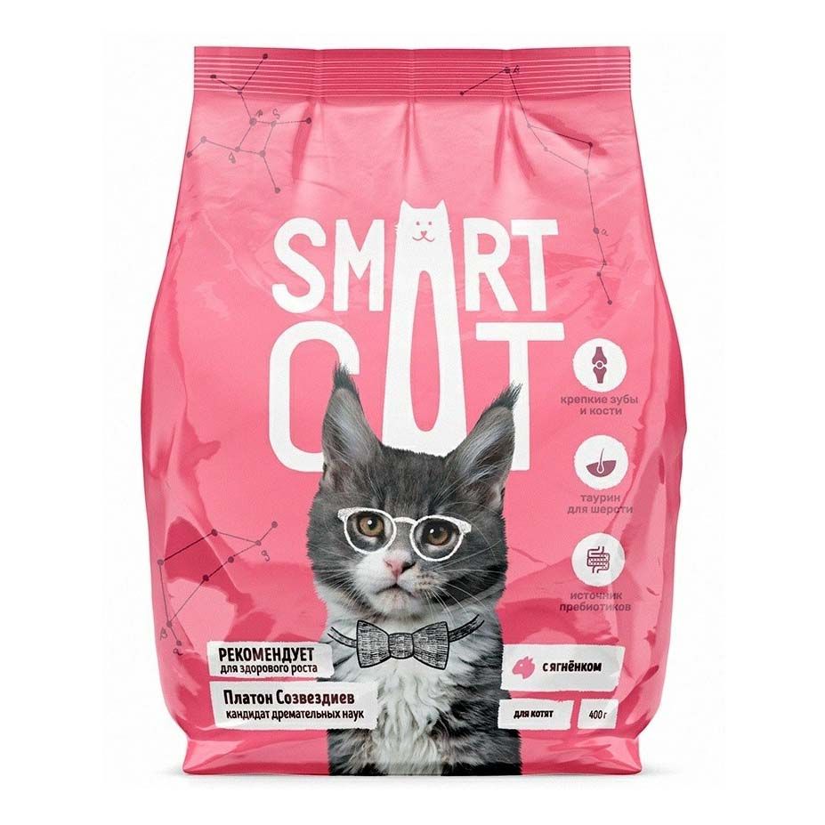 

Сухой корм Smart Cat с ягненком для котят 400 г